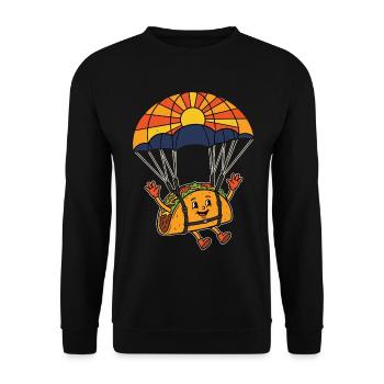 Parachute Taco Parachutiste - Sweat-shirt Unisexe - noir - Devant - Alina (178cm) & Michal (187cm)