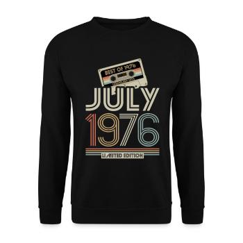 Cassette - Best of July 1976 - Anniversaire - Sweat-shirt Unisexe - noir - Devant - Alina (178cm) & Michal (187cm)