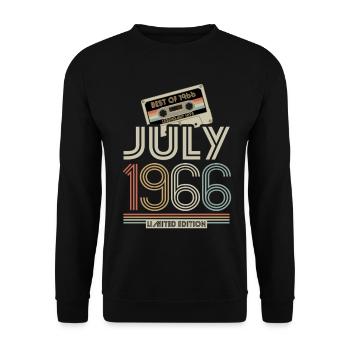 Kassette - Best of July 1966 - Geburtstag - Unisex Pullover - Schwarz - Vorne - Alina (178cm) & Michal (187cm)