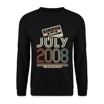 Kassette - Best of July 2008 - Geburtstag - Unisex Pullover - Schwarz - Vorne - Alina (178cm) & Michal (187cm)