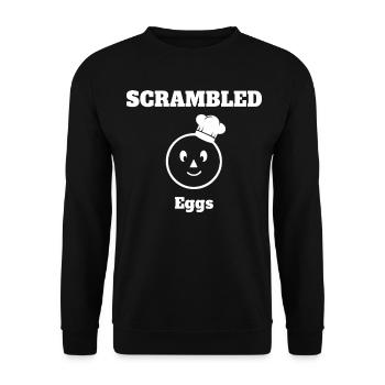 Breakfast Scrambled Eggs Funny Brunch Coffee - Unisex Sweatshirt - black - Front - Alina (178cm) & Michal (187cm)