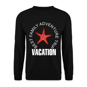 Motif d’aventure en étoile de mer pour vacances en famille - Sweat-shirt Unisexe - noir - Devant - Alina (178cm) & Michal (187cm)