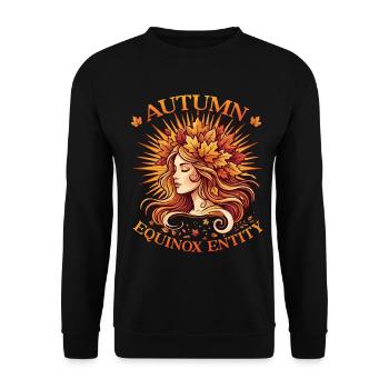 Mabon-Rad des Jahres Heidnische Herbst-Tagundnachtgleiche - Unisex Pullover - Schwarz - Vorne - Alina (178cm) & Michal (187cm)