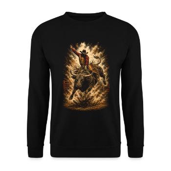 Rodeo American - Sweat-shirt Unisexe - noir - Devant - Alina (178cm) & Michal (187cm)