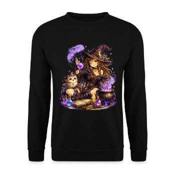 Magic Girl – Magic Potion Full of Fantasy - Unisex Sweatshirt - black - Front - Alina (178cm) & Michal (187cm)