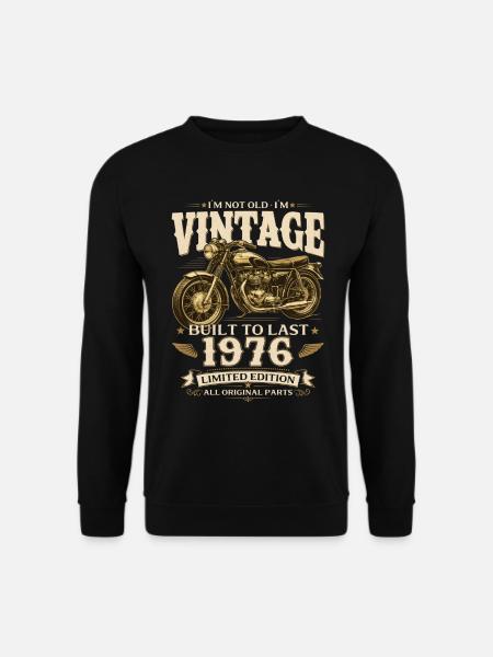 50th Birthday Gift Biker Vintage 1976 - Unisex Sweatshirt - black