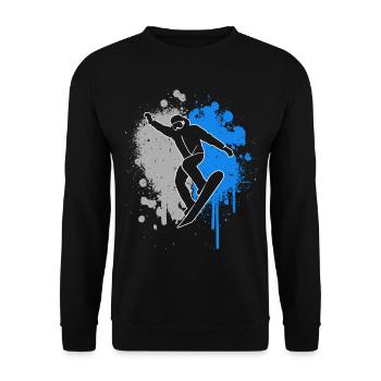 Snowboardeurs Splashs de Couleur Snowboard - Sweat-shirt Unisexe - noir - Devant - Alina (178cm) & Michal (187cm)