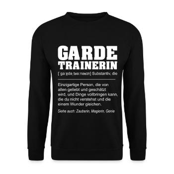 Lustige Definition Gardetrainerin Geschenk - Unisex Pullover - Schwarz - Vorne - Alina (178cm) & Michal (187cm)