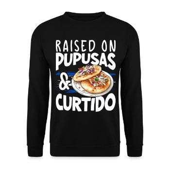 El Salvador Wurde Von Pupusas Curtido Salvadorian - Unisex Pullover - Schwarz - Vorne - Alina (178cm) & Michal (187cm)