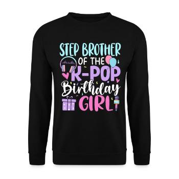 Step Brother of The K-Pop Birthday Girl - Unisex Sweatshirt - black - Front - Alina (178cm) & Michal (187cm)
