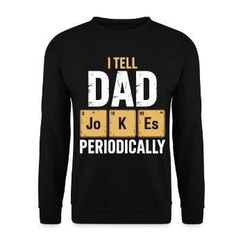 Je raconte des blagues de papa de temps en temps - Sweat-shirt Unisexe - noir - Devant - Alina (178cm) & Michal (187cm)