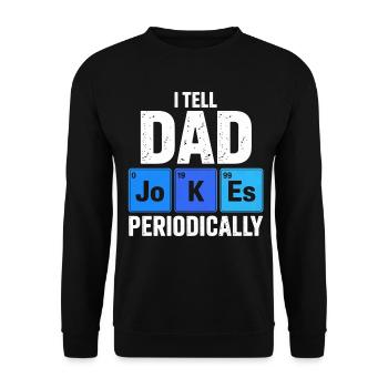 Dad Periodic Jokes Tee - Unisex Sweatshirt - black - Front - Alina (178cm) & Michal (187cm)