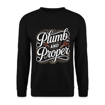 Plombier Maître Plombier Et Artisan Qualifié Approprié - Sweat-shirt Unisexe - noir - Devant - Alina (178cm) & Michal (187cm)