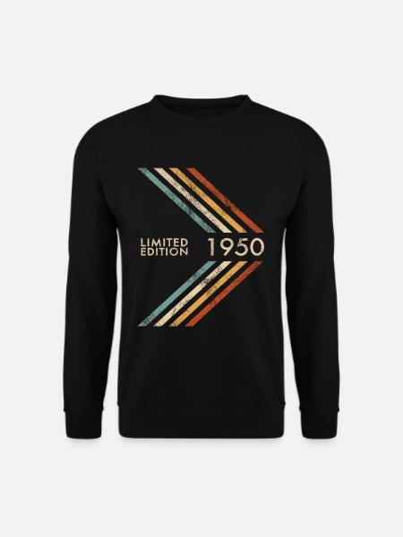 1950 Limited Edition Geburtstag Herren Damen Retro - Unisex Pullover - Schwarz