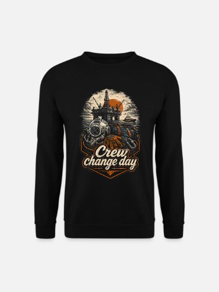 Tiefseearbeiter Crew Change Day - Unisex Pullover - Schwarz