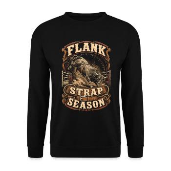 Rodeo Amerikanisch Flank Strap Season - Unisex Pullover - Schwarz - Vorne - Alina (178cm) & Michal (187cm)