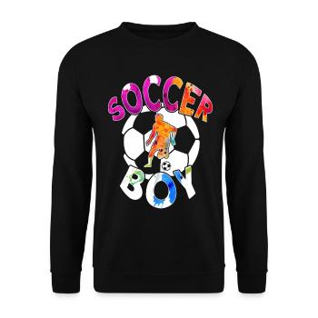 FUßBALL, GARÇON DE FOOTBALL - Sweat-shirt Unisexe - noir - Devant - Alina (178cm) & Michal (187cm)