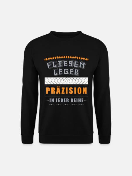 Fliesenleger Präzision in jeder Reihe - Unisex Pullover - Schwarz