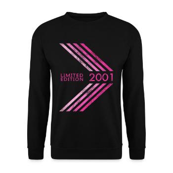 2001 Limited Edition Geburtstag Frauen Damen - Unisex Pullover - Schwarz - Vorne - Alina (178cm) & Michal (187cm)