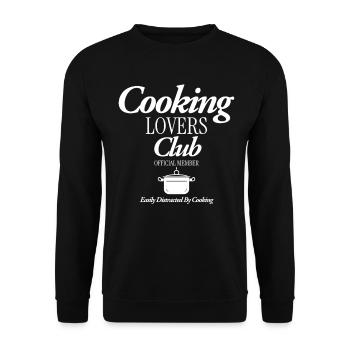 Club des Amoureux de la Cuisine - Sweat-shirt Unisexe - noir - Devant - Alina (178cm) & Michal (187cm)