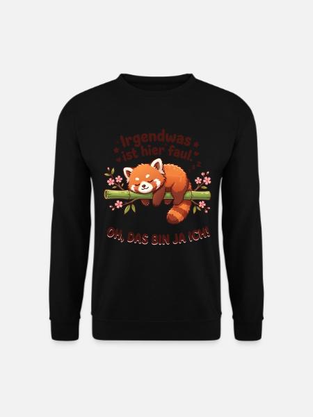 Roter Panda Faul Spruch - Unisex Pullover - Schwarz