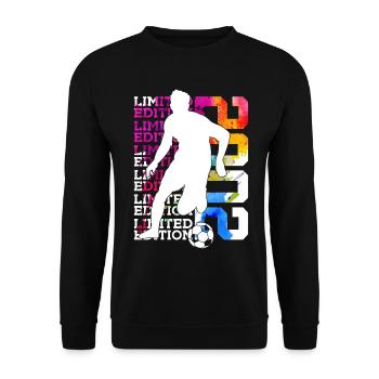 24E ANNIVERSAIRE DE FOOTBALL EN ÉDITION LIMITÉE 2002 - Sweat-shirt Unisexe - noir - Devant - Alina (178cm) & Michal (187cm)