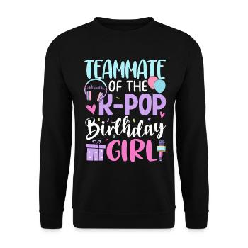Coéquipière de la fille d’anniversaire de la K-Pop - Sweat-shirt Unisexe - noir - Devant - Alina (178cm) & Michal (187cm)