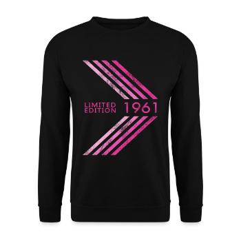 Édition limitée 1961 Femmes d’anniversaire - Sweat-shirt Unisexe - noir - Devant - Alina (178cm) & Michal (187cm)
