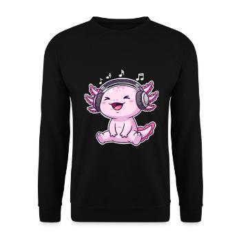 Musique Axolotl - Sweat-shirt Unisexe - noir - Devant - Alina (178cm) & Michal (187cm)