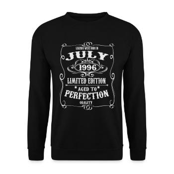 Des légendes sont nées en juillet 1996 - Sweat-shirt Unisexe - noir - Devant - Alina (178cm) & Michal (187cm)