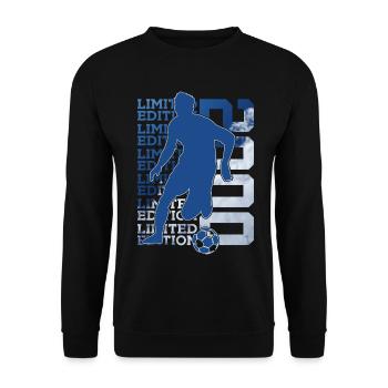 26E ANNIVERSAIRE DU FOOTBALL EN ÉDITION LIMITÉE DE 2000 - Sweat-shirt Unisexe - noir - Devant - Alina (178cm) & Michal (187cm)