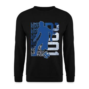 LIMITED EDITION 2001 FOOTBALL 25TH BIRTHDAY - Unisex Sweatshirt - black - Front - Alina (178cm) & Michal (187cm)