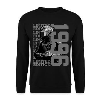 LIMITED EDITION 1996 MOTORRAD 30. GEBURTSTAG - Unisex Pullover - Schwarz - Vorne - Alina (178cm) & Michal (187cm)