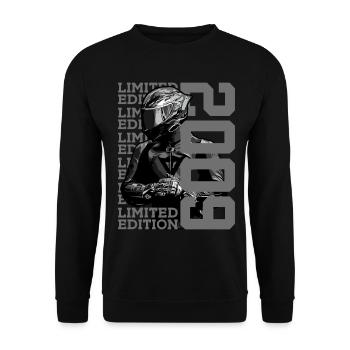 LIMITED EDITION 2009 MOTORCYCLE 17TH BIRTHDAY - Unisex Sweatshirt - black - Front - Alina (178cm) & Michal (187cm)
