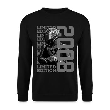 LIMITED EDITION 2008 MOTORCYCLE 18TH BIRTHDAY - Unisex Sweatshirt - black - Front - Alina (178cm) & Michal (187cm)