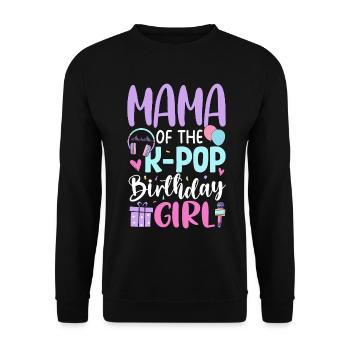 Maman de la fille d’anniversaire K-Pop - Sweat-shirt Unisexe - noir - Devant - Alina (178cm) & Michal (187cm)