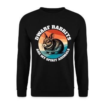 Driles dictons du lapin nain - Sweat-shirt Unisexe - noir - Devant - Alina (178cm) & Michal (187cm)