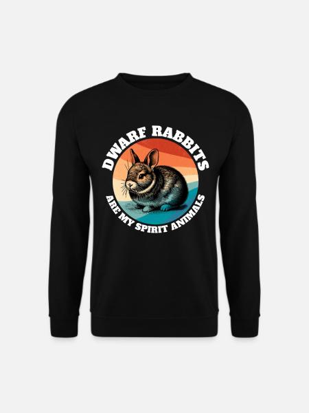 Funny Dwarf Rabbit Sayings - Unisex Sweatshirt - black
