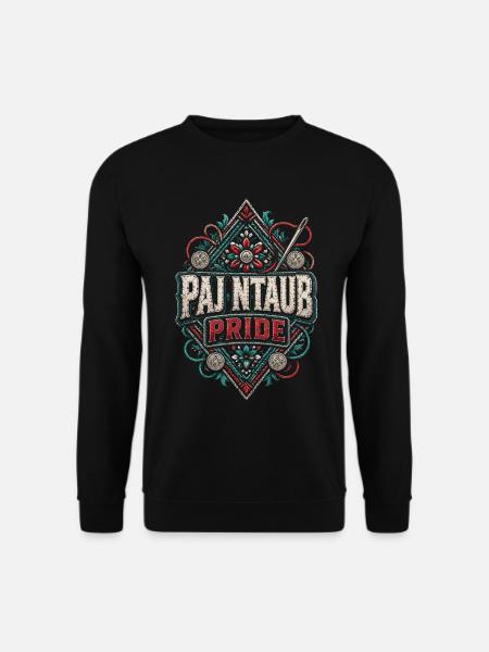 Fierté Hmong Paj Ntaub - Sweat-shirt Unisexe - noir