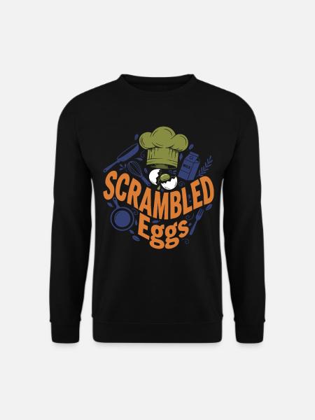 Breakfast Funny Brunch Coffee Scrambled Eggs - Unisex Sweatshirt - black