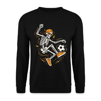 Halloween, football américain, squelette - Sweat-shirt Unisexe - noir - Devant - Alina (178cm) & Michal (187cm)