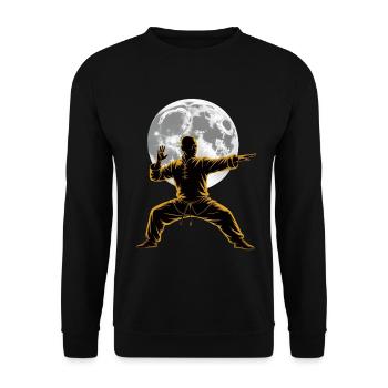 Tai Chi Zen Meditation – Chi Qigong Training - Unisex Pullover - Schwarz - Vorne - Alina (178cm) & Michal (187cm)