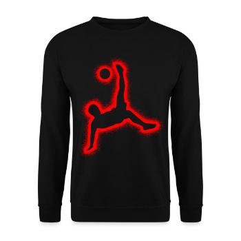Soccer Joueurs de football Enfants Football garçons - Sweat-shirt Unisexe - noir - Devant - Alina (178cm) & Michal (187cm)
