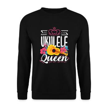 Funny Ukulele Designs and Sayings - Unisex Sweatshirt - black - Front - Alina (178cm) & Michal (187cm)
