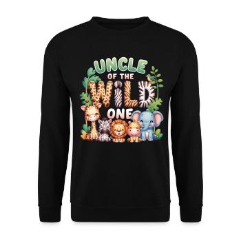 Oncle de l’Équipage de la Jungle du Monde - Sweat-shirt Unisexe - noir - Devant - Alina (178cm) & Michal (187cm)