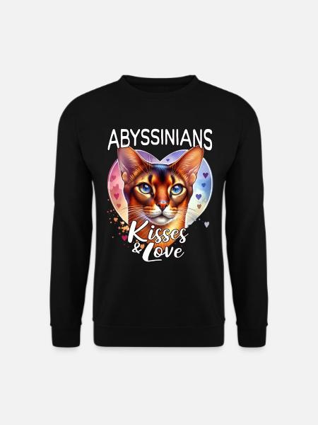 Abessinierkatze Liebe - Unisex Pullover - Schwarz
