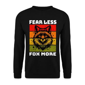 Fox Rotfuchs Fuchs - Unisex Pullover - Schwarz - Vorne - Alina (178cm) & Michal (187cm)