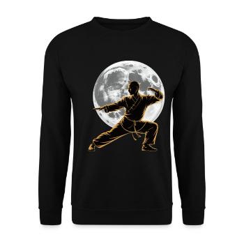 Tai Chi Zen Meditation – Chi Qigong Training - Unisex Sweatshirt - black - Front - Alina (178cm) & Michal (187cm)
