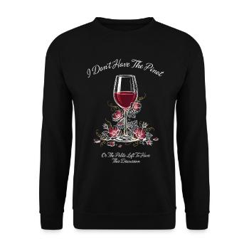 Je n’ai pas le Pinot - Sweat-shirt Unisexe - noir - Devant - Alina (178cm) & Michal (187cm)