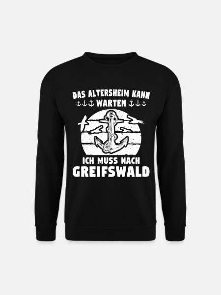 Greifswald Sprüche Greifswalder - Unisex Pullover - Schwarz